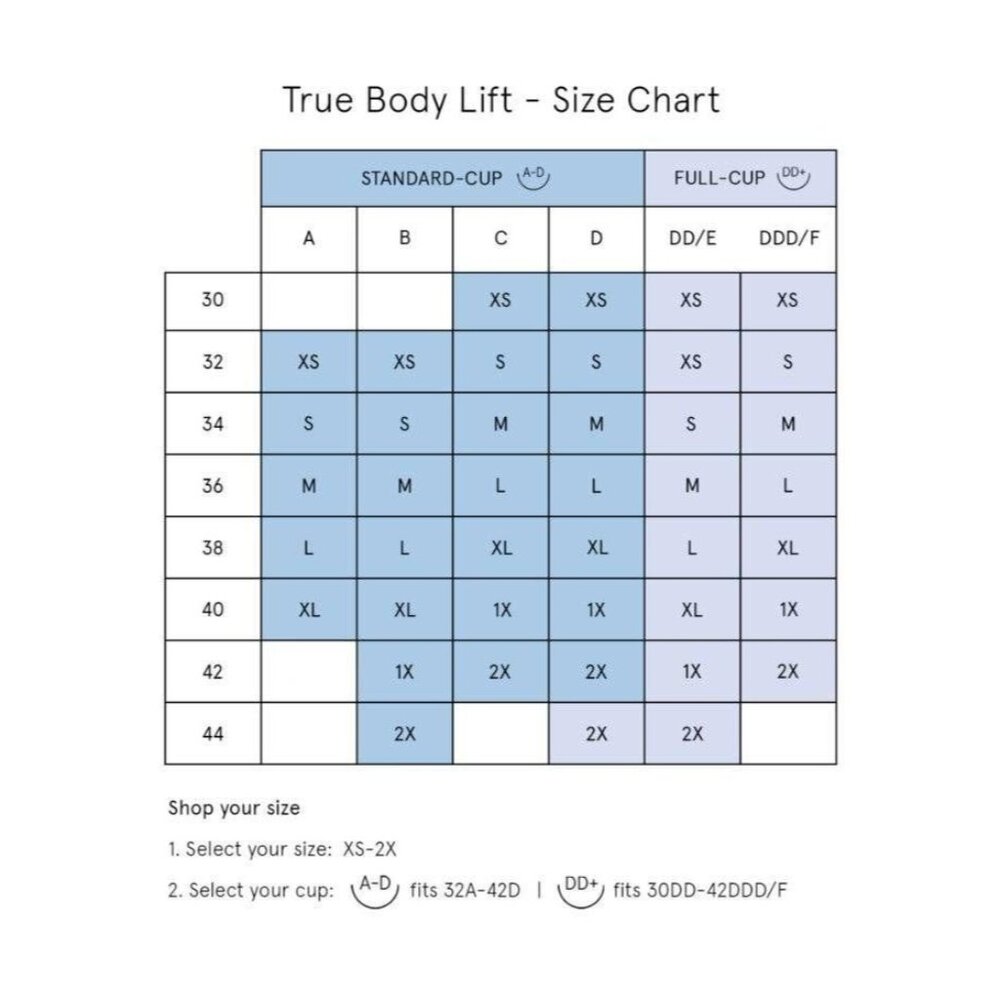 🆕TRUE & CO. Body Lift Triangle Soft Form Band Wireless Bra Powder Blue Medium - Picture 7 of 7